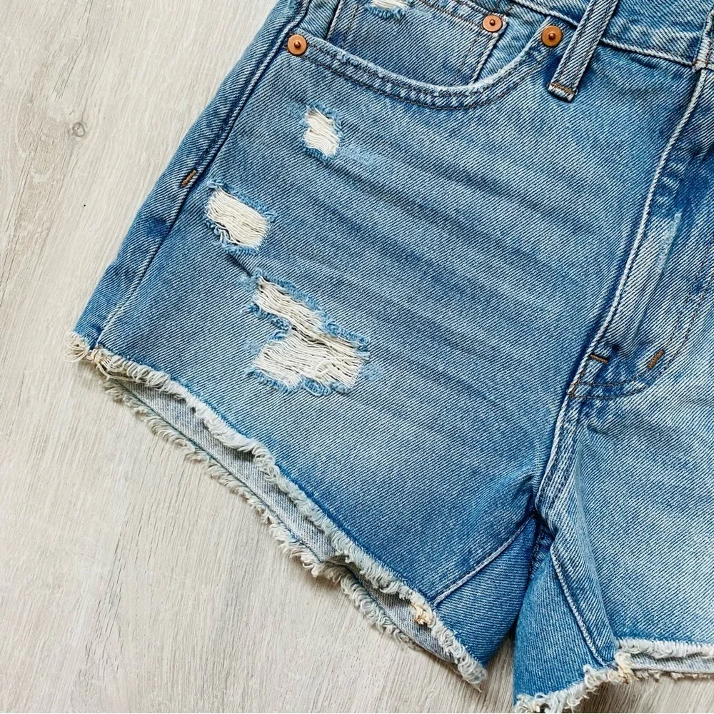 Madewell Relaxed Denim Shorts Blue Sz 23